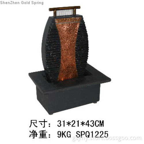 Bedrock Falls Tabletop Fountain Indoor Outdoor Copper Fountain